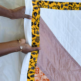 Joy Quilt Yellow and Orange Flowers