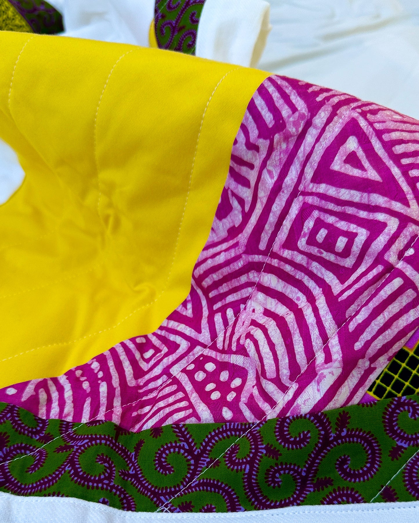 Joy Baby Quilt - Yellow, Green and Pink Batik