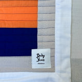 Abundance Quilt Black and Blue with Orange Sunray