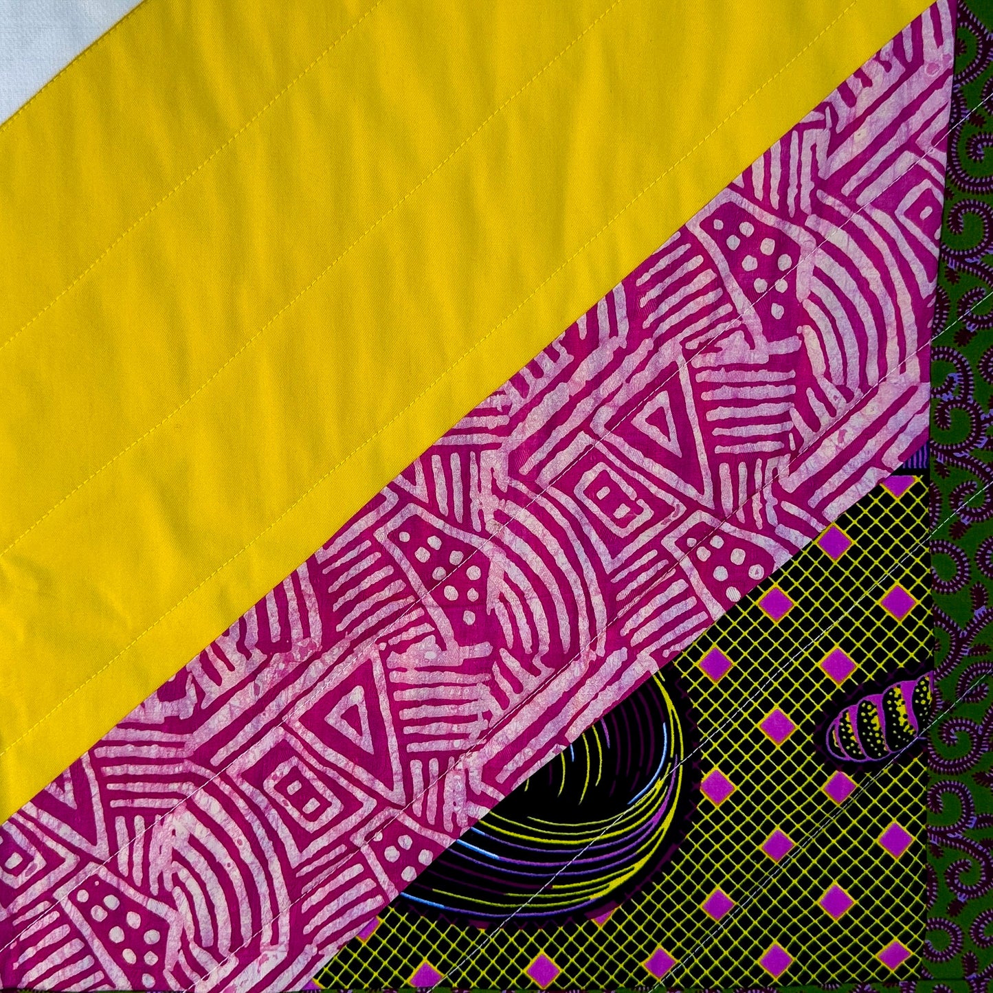 Joy Baby Quilt - Yellow, Green and Pink Batik