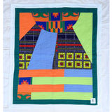 Abundance Quilt Green and Orange Seat