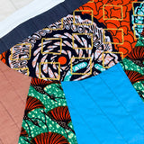 Abundance Quilt Orange and Turquoise