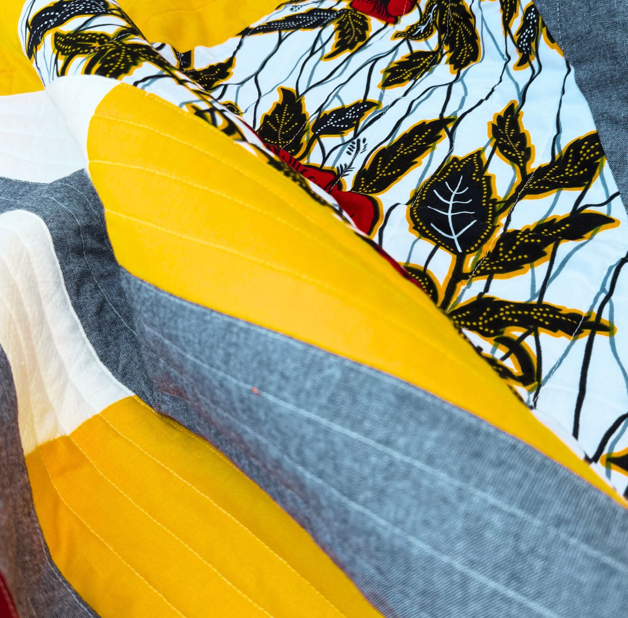 Abundance Quilt Red and Yellow