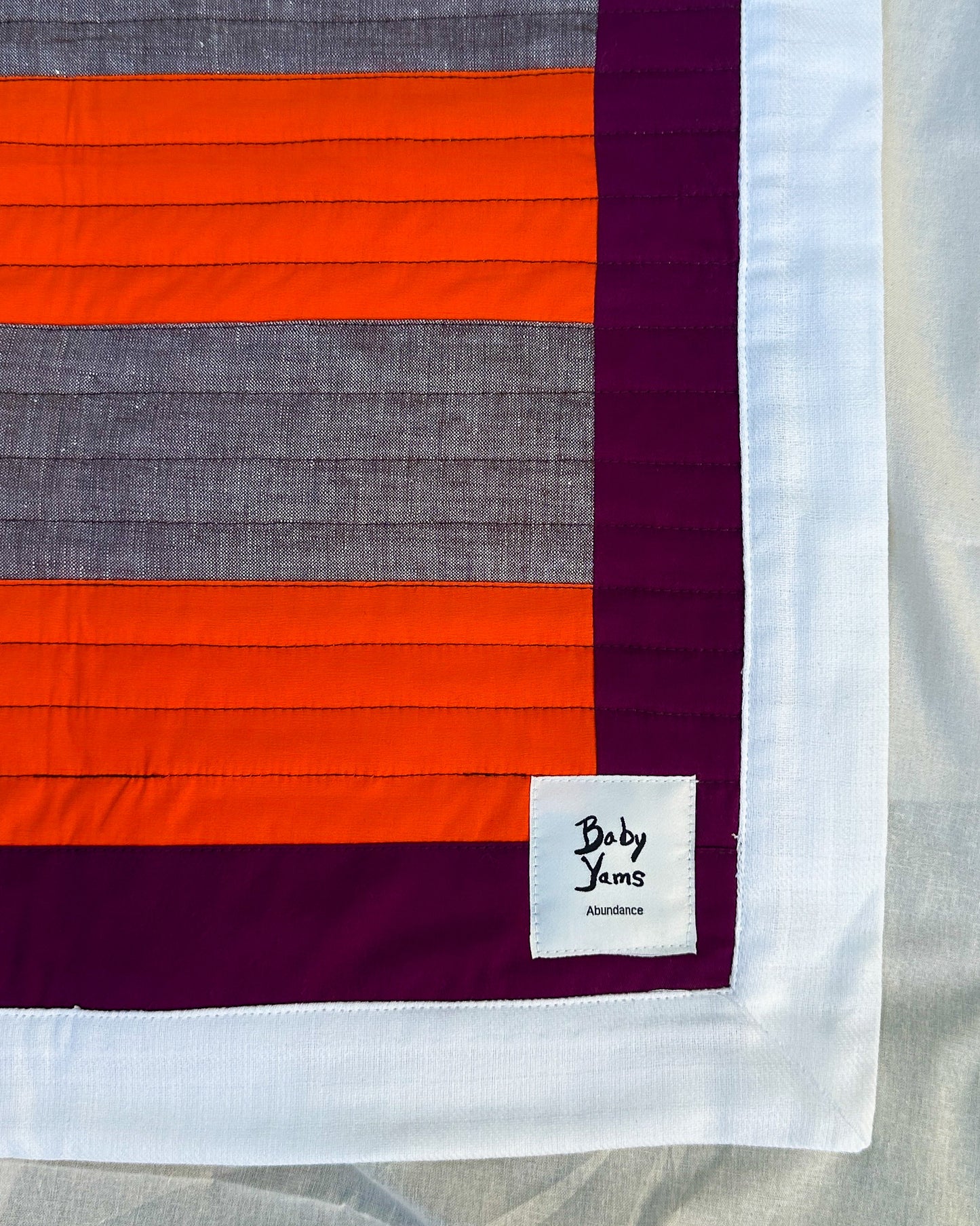 Abundance Baby Quilt - Orange + Brown Birds